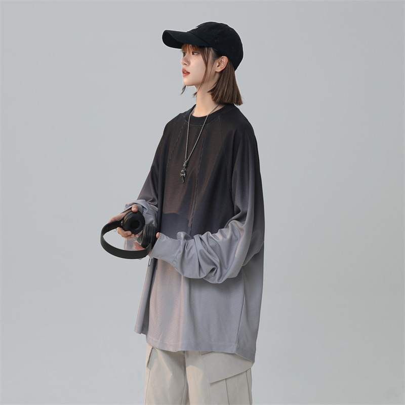 华夫格拼接卫衣宽松大码渐变中性风外套XZ229-1WY006P60控85,男装卫衣,星座301A-2