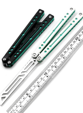 穗锋鱿鱼Nautilus V2 鹦鹉螺蝴蝶刀未开刃G10柄练习训练刀甩刀