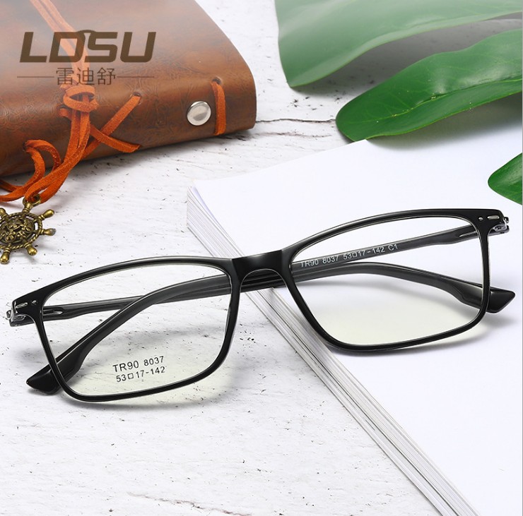 新款方形铆钉款TR90眼镜架男女超轻透明色镜框2022护目配近视镜