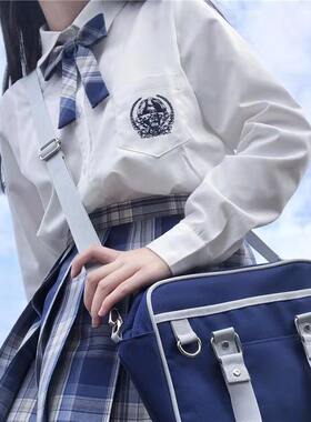 日系JK制服jk衬衫女短袖学生套装皓海零度月夏鹤刺绣DK班服学院风