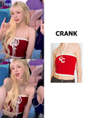 英柳智敏同款 现货 张元 CRANK23春夏针织挂脖吊带辣妹百搭背心