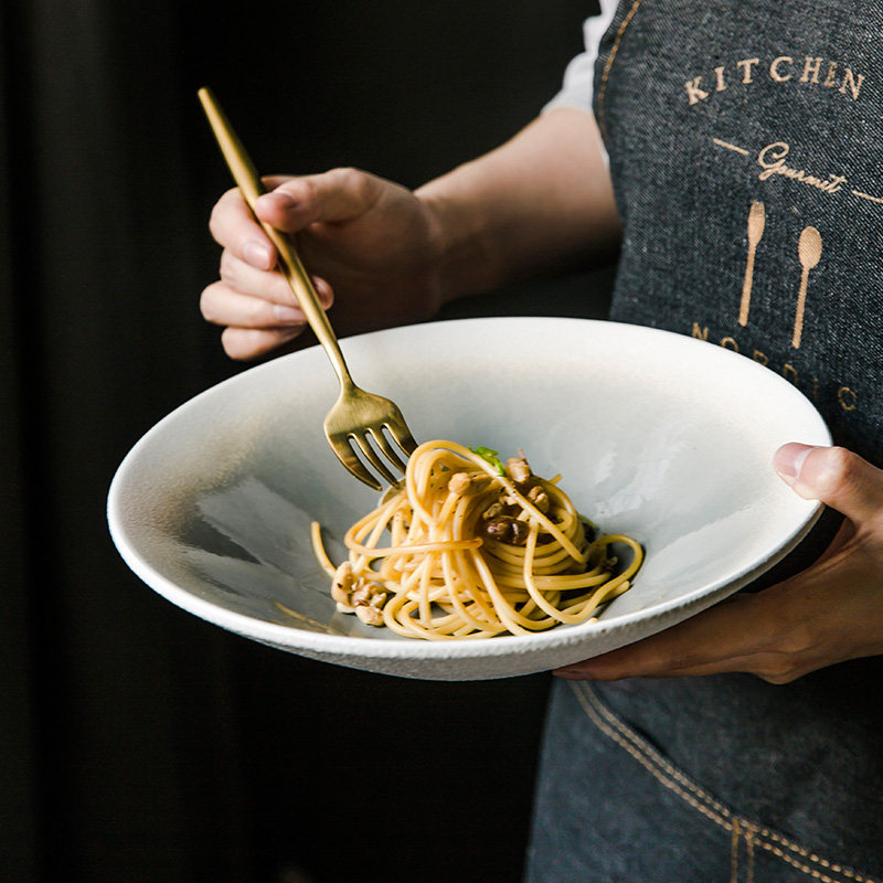 日式斗笠碗浅盘陶瓷单个大号沙拉碗拌面碗盘子菜盘特色餐厅餐具,餐饮具,碗,淘宝优惠券,粉丝福利购,淘宝优惠卷