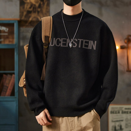 男士毛衣2025新款冬季内搭针织衫美式休闲上衣服装高端痞帅风线衣