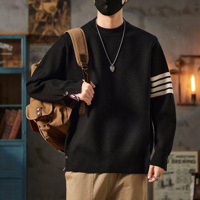 设计高级毛衣男潮流百搭美式复古
