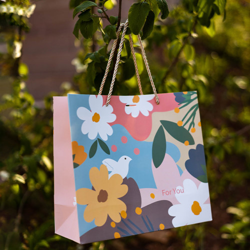 ins撞色教师节礼品袋森屿叶节日