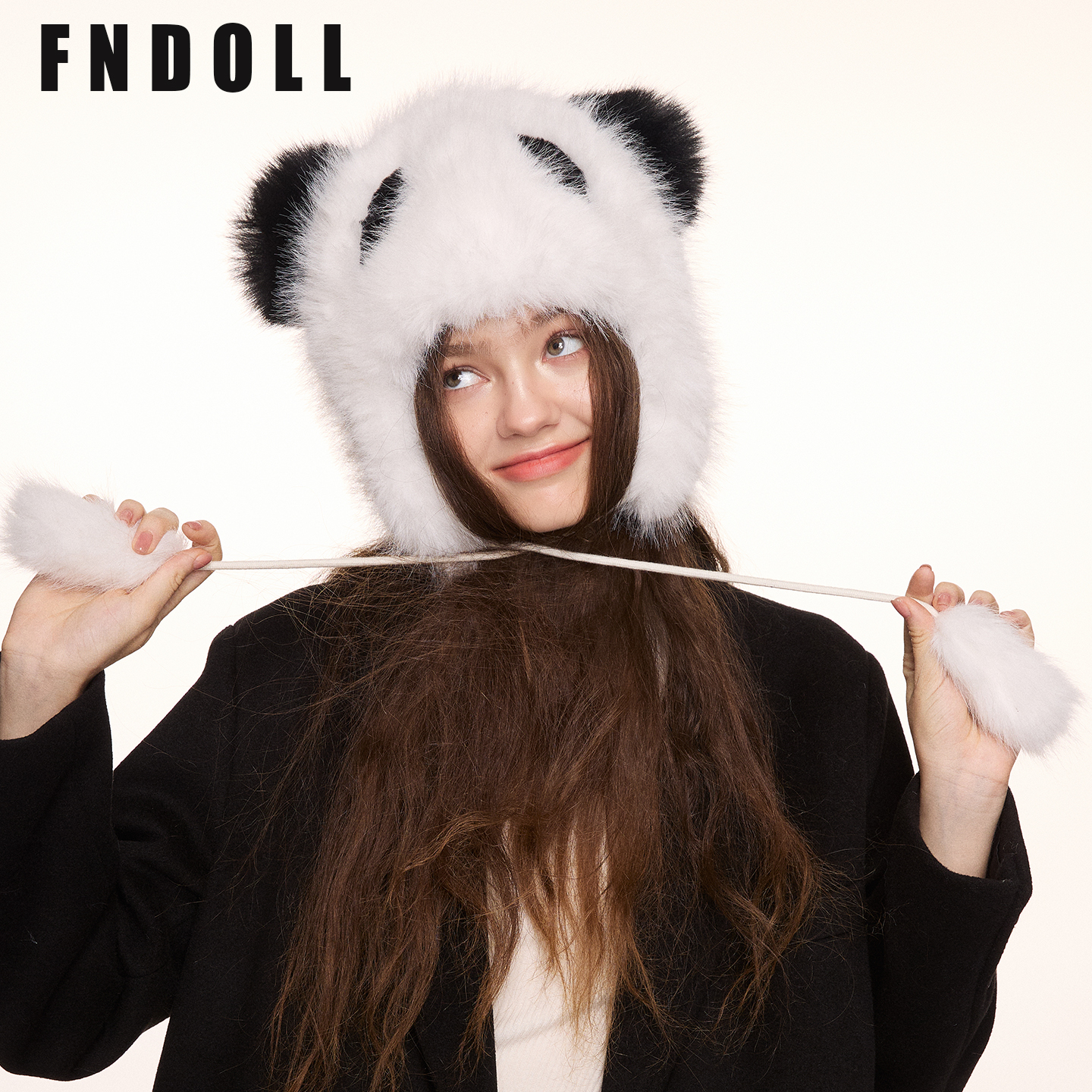 冬季可爱小熊猫护耳帽加厚保暖帽