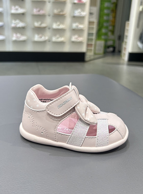 江博士专柜正品2025夏一阶段女童包头凉鞋软底步前鞋1S13A2011BW0