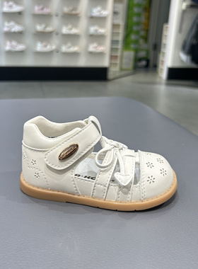 江博士专柜正品2025夏一阶段女童包头凉鞋防滑学步鞋1S13A2022AW0