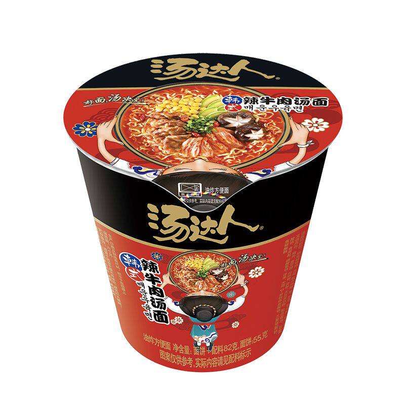 统一汤达人方便面韩式辣牛肉日式豚骨酸辣海鲜罗宋樱花季限定款