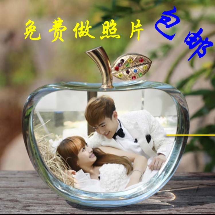 diy照片平安夜元旦礼物水晶苹果