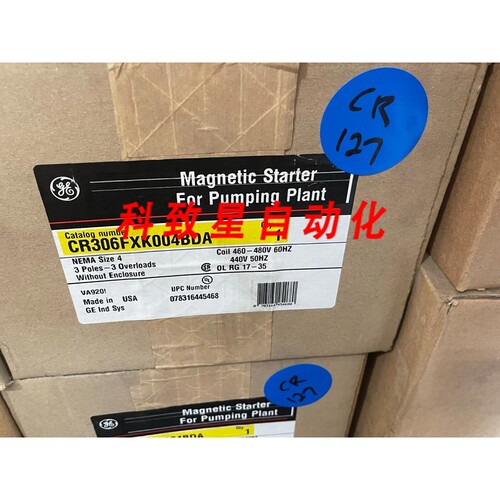 工业配件GE SIZE 4电机启动器CR306FXK004BDA 480V线圈接触器50HP