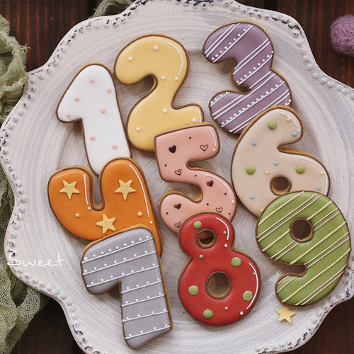 乐甜鱼鱼老师韩式简约卡通可爱数字饼干模具曲奇烘焙蛋糕曲奇装饰
