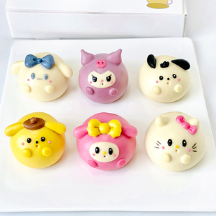 王菊老师 可爱卡通包子馒头辅食饺子卡通萌趣荷叶夹馒头按压式