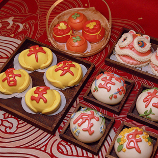 萌妈手作字体模具茁壮成长平安喜乐周岁喜庆馒头模具花样造型定制