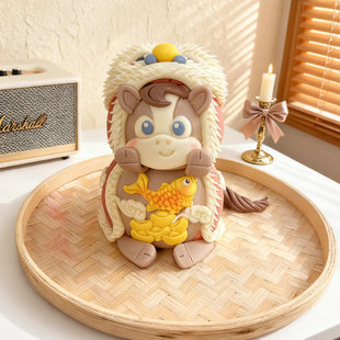 陆子明老师 新年马年醒狮立体造型中式花饽饽模具diy制作