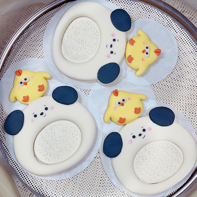 Loveme老师 六一儿童节卡通小狗披萨墩墩鸡馒头模具宝宝辅食制作