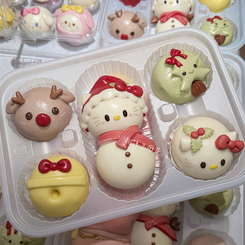 萌物圣诞节雪人麋鹿馒头模具