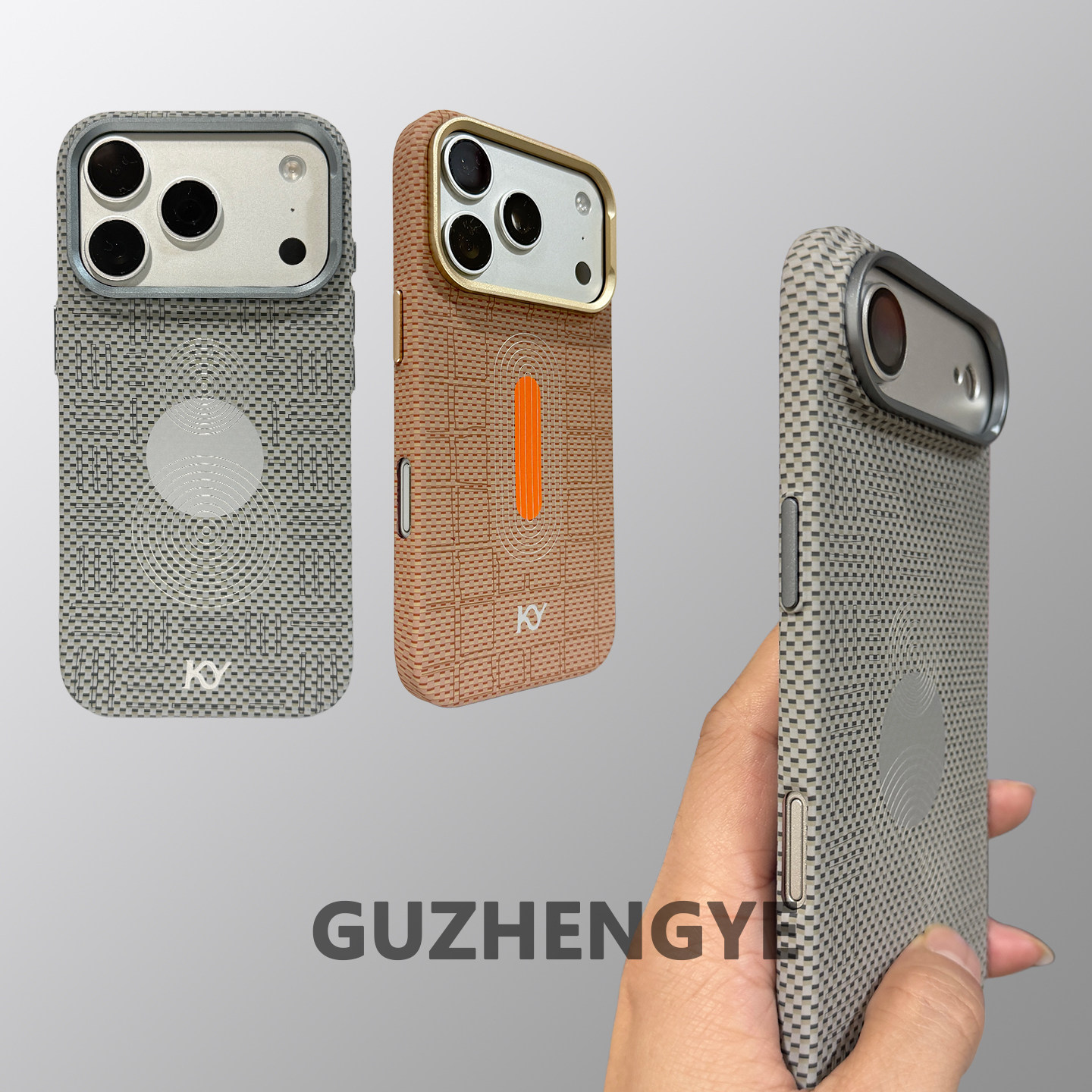 iphone纤维纹磁吸全包硬壳图片