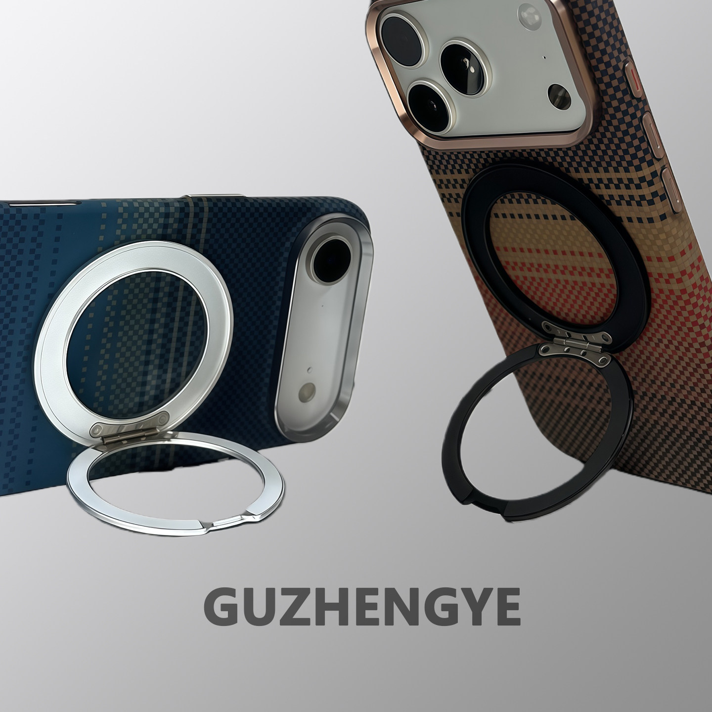 强磁吸手机壳支架指环扣轻薄磁力圈背面可横竖屏磁吸附折叠支架