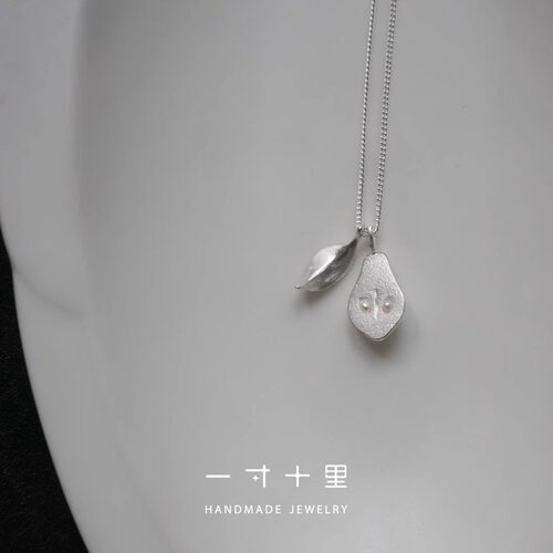 一寸十里纯银手工雕刻原创项链