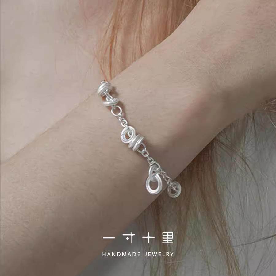 【圜 一寸十里】 圈圈银手链手工原创设计小众高级感圣诞新年礼物