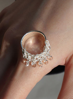 【柔锁子甲一寸十里】 纯银戒指纯手工新中式轻奢高级情人节礼物