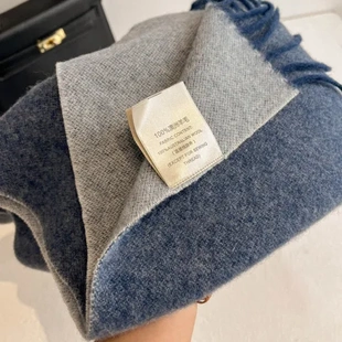 wool百搭纯色围巾珍品澳洲女重磅简约窄版 保暖羊毛围脖 冬双面男士