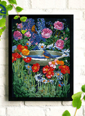 DMC十字绣套件  客厅 卧室 精准印花 35288 花鸟丛林