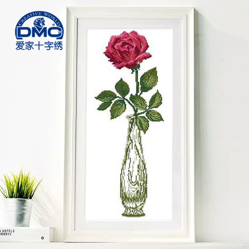 法国套件客厅花瓶精准风十字绣