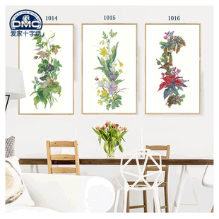 DMC十字绣套件客厅卧室精准印花Oven1014 OK A Little Nest 3选1