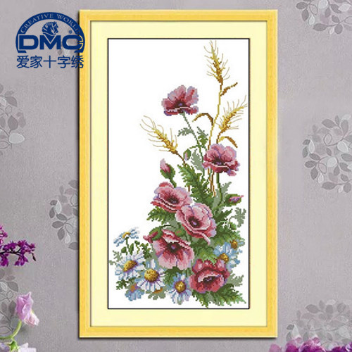 法国dmc十字绣 套件 专卖 客厅-花语美丽罂粟-hc967