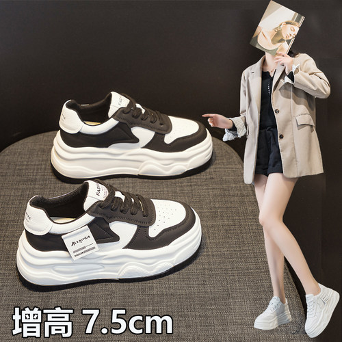 小个子厚底小白鞋女不累脚