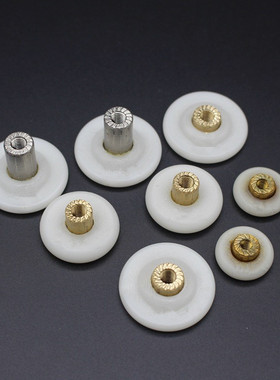 高档玻璃淋浴房静音滑轮浴室铜轴承滑轮18mm24mm28mm加长杆浴室轮