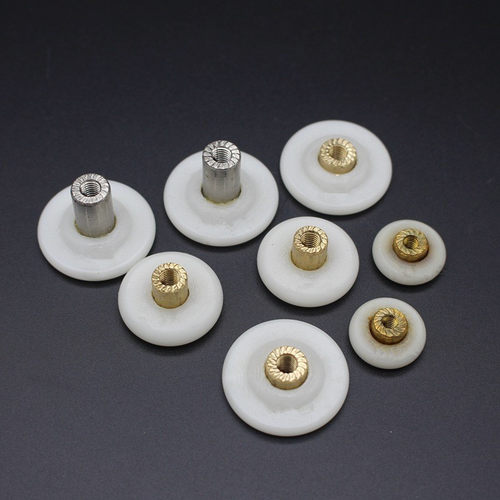 高档玻璃淋浴房静音滑轮浴室铜轴承滑轮18mm24mm28mm加长杆浴室轮