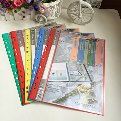 轻便资料册A4活页资料册多功能商务收纳塑料插页袋11孔文件夹