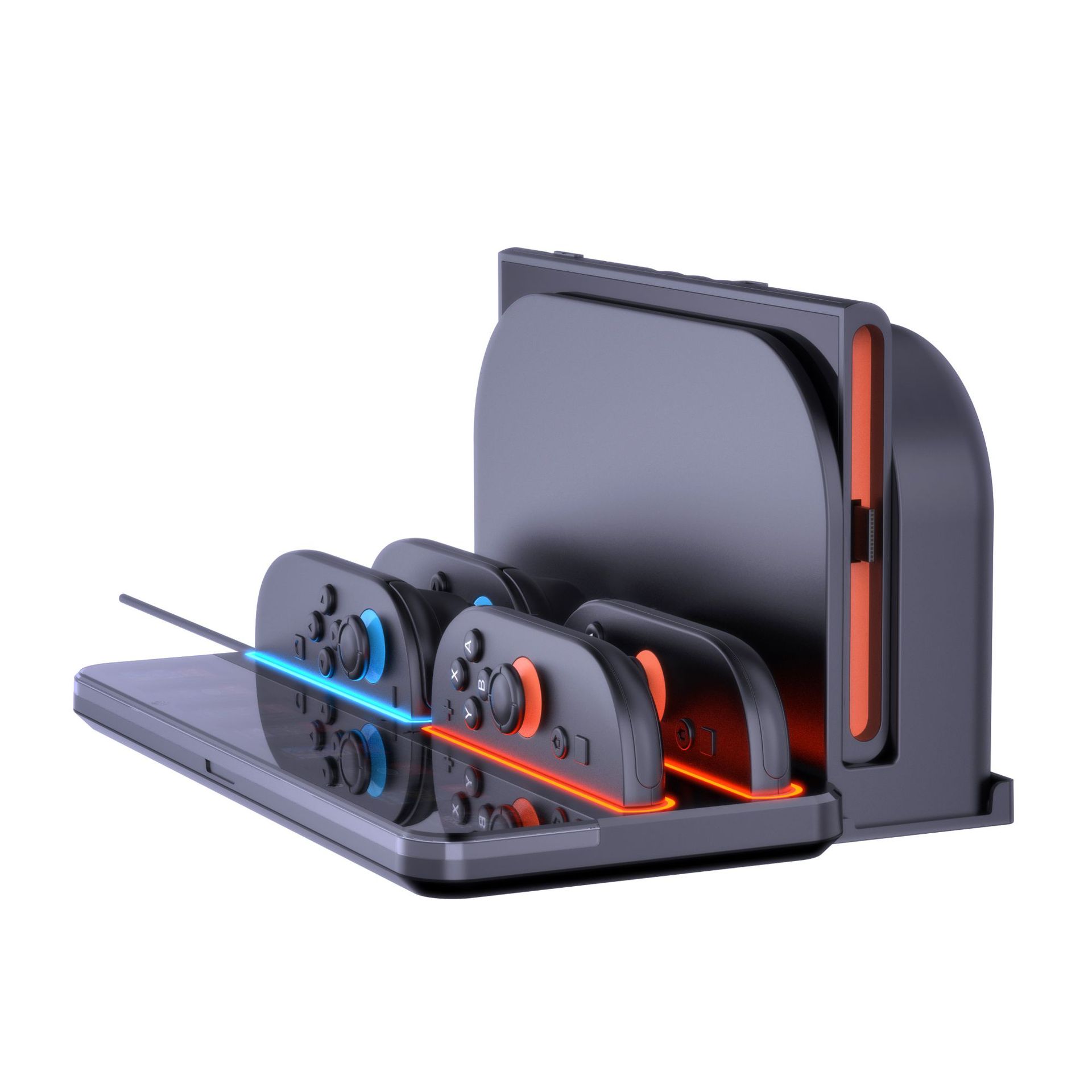 新品switch 2手柄充电底座Joy-con四充超薄支架带游戏卡收纳UT01