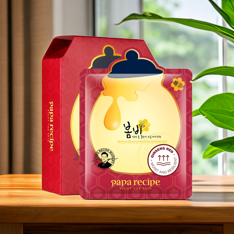 春雨红参蜂蜜精油面膜贴女提拉紧致补水保湿修护细腻毛孔韩国正品