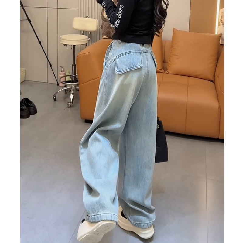 2025冬季加绒加厚显瘦阔腿弯刀裤