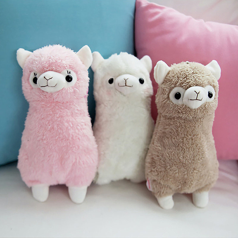 韩国进口funny:d可爱呆萌毛绒羊驼站立式笔袋卧式学生文具收纳包