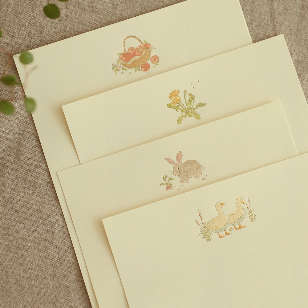 烫金信纸信封套装paperian