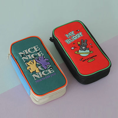 dailylike卡通学生笔袋大容量