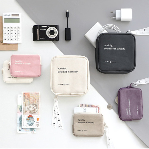 韩国棉布收纳包零钱包数码整理包