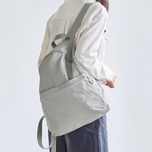 韩国进口ithinkso简约男女轻便尼龙双肩包学生书包可折叠旅行背包