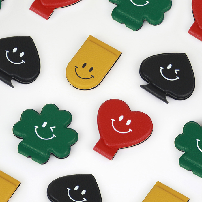 皮革钱夹fenice韩国可爱笑脸