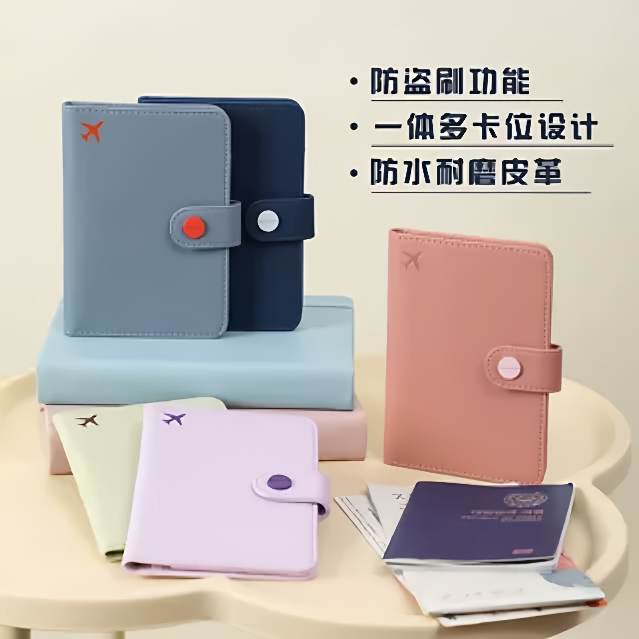 小清新防盗刷护照夹证件收纳包