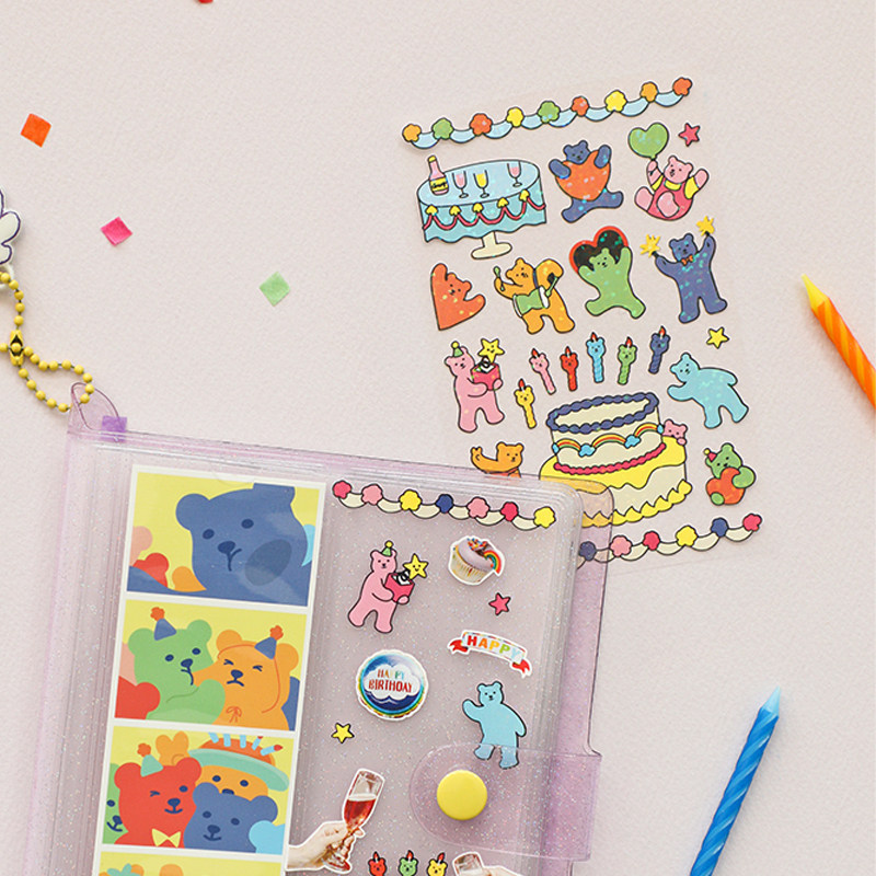 dailylike可爱卡通镭射贴纸