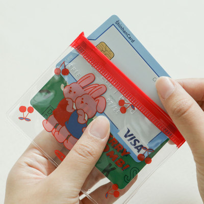 卡通迷你透明收纳包笔袋零钱卡包