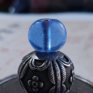 博山古法手工老琉璃14*12㎜背云珠异型老琉璃珠散珠佛珠文玩配珠