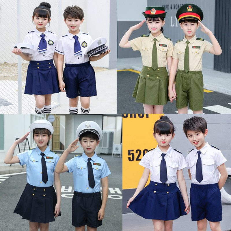 军装儿童海军风夏小学生合唱演出服套装党庆男女童升旗手表演服
