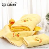 B.Duck小黄鸭毛巾纯棉可爱柔软吸水家居日用面巾方巾浴巾男女儿童